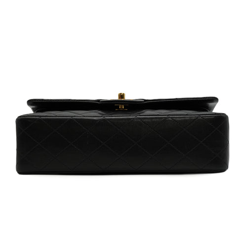 VINTAGE CHANEL CLASSIC FLAP MEDIUM CHAIN SHOULDER BAG BLACK LAMB SKIN GOLD HARDWARE 90346132