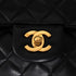 VINTAGE CHANEL CLASSIC FLAP MEDIUM CHAIN SHOULDER BAG BLACK LAMB SKIN GOLD HARDWARE 90346132