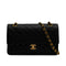 VINTAGE CHANEL CLASSIC FLAP MEDIUM CHAIN SHOULDER BAG BLACK LAMB SKIN GOLD HARDWARE 90346671