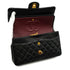 VINTAGE CHANEL CLASSIC FLAP MEDIUM CHAIN SHOULDER BAG BLACK LAMB SKIN GOLD HARDWARE 90346671