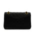 VINTAGE CHANEL CLASSIC FLAP MEDIUM CHAIN SHOULDER BAG BLACK LAMB SKIN GOLD HARDWARE 90347156