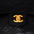 VINTAGE CHANEL CLASSIC FLAP MEDIUM CHAIN SHOULDER BAG BLACK LAMB SKIN GOLD HARDWARE 90347156