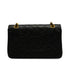 VINTAGE CHANEL CLASSIC FLAP MEDIUM CHAIN SHOULDER BAG BLACK LAMB SKIN GOLD HARDWARE 90347936
