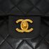 VINTAGE CHANEL CLASSIC FLAP MEDIUM CHAIN SHOULDER BAG BLACK LAMB SKIN GOLD HARDWARE 90347936