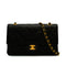 VINTAGE CHANEL CLASSIC FLAP MEDIUM CHAIN SHOULDER BAG BLACK LAMB SKIN GOLD HARDWARE 90348014