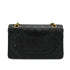 VINTAGE CHANEL CLASSIC FLAP MEDIUM CHAIN SHOULDER BAG BLACK LAMB SKIN GOLD HARDWARE 90348219