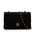 VINTAGE CHANEL CLASSIC FLAP MEDIUM CHAIN SHOULDER BAG BLACK LAMB SKIN GOLD HARDWARE 90348225