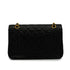 VINTAGE CHANEL CLASSIC FLAP MEDIUM CHAIN SHOULDER BAG BLACK LAMB SKIN GOLD HARDWARE 90348225