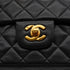 VINTAGE CHANEL CLASSIC FLAP MEDIUM CHAIN SHOULDER BAG BLACK LAMB SKIN GOLD HARDWARE 90348225