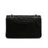 VINTAGE CHANEL CLASSIC FLAP MEDIUM CHAIN SHOULDER BAG BLACK LAMB SKIN GOLD HARDWARE 90349402