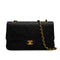 VINTAGE CHANEL CLASSIC FLAP MEDIUM CHAIN SHOULDER BAG BLACK LAMB SKIN GOLD HARDWARE 90349836