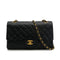 VINTAGE CHANEL CLASSIC FLAP MEDIUM CHAIN SHOULDER BAG BLACK LAMB SKIN GOLD HARDWARE 90314750
