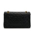 VINTAGE CHANEL CLASSIC FLAP MEDIUM CHAIN SHOULDER BAG BLACK LAMB SKIN GOLD HARDWARE 90314750