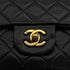 VINTAGE CHANEL CLASSIC FLAP MEDIUM CHAIN SHOULDER BAG BLACK LAMB SKIN GOLD HARDWARE 90314750