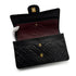 VINTAGE CHANEL CLASSIC FLAP MEDIUM CHAIN SHOULDER BAG BLACK LAMB SKIN GOLD HARDWARE 90314750