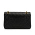 VINTAGE CHANEL CLASSIC FLAP MEDIUM CHAIN SHOULDER BAG BLACK LAMB SKIN GOLD HARDWARE 90314778