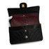 VINTAGE CHANEL CLASSIC FLAP MEDIUM CHAIN SHOULDER BAG BLACK LAMB SKIN GOLD HARDWARE 90314778