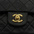 VINTAGE CHANEL CLASSIC FLAP MEDIUM CHAIN SHOULDER BAG BLACK LAMB SKIN GOLD HARDWARE 90315009