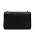 VINTAGE CHANEL CLASSIC FLAP MEDIUM CHAIN SHOULDER BAG BLACK LAMB SKIN GOLD HARDWARE 90317914