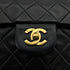 VINTAGE CHANEL CLASSIC FLAP MEDIUM CHAIN SHOULDER BAG BLACK LAMB SKIN GOLD HARDWARE 90317914