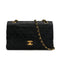 VINTAGE CHANEL CLASSIC FLAP MEDIUM CHAIN SHOULDER BAG BLACK LAMB SKIN GOLD HARDWARE 90319983