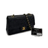 VINTAGE CHANEL CLASSIC FLAP MEDIUM CHAIN SHOULDER BAG BLACK LAMB SKIN GOLD HARDWARE 90319983