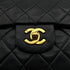 VINTAGE CHANEL CLASSIC FLAP MEDIUM CHAIN SHOULDER BAG BLACK LAMB SKIN GOLD HARDWARE 90320168