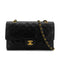 VINTAGE CHANEL CLASSIC FLAP MEDIUM CHAIN SHOULDER BAG BLACK LAMB SKIN GOLD HARDWARE 90323092