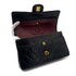 VINTAGE CHANEL CLASSIC FLAP MEDIUM CHAIN SHOULDER BAG BLACK LAMB SKIN GOLD HARDWARE 90323092