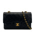 VINTAGE CHANEL CLASSIC FLAP MEDIUM CHAIN SHOULDER BAG BLACK LAMB SKIN GOLD HARDWARE 90325634