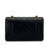 VINTAGE CHANEL CLASSIC FLAP MEDIUM CHAIN SHOULDER BAG BLACK LAMB SKIN GOLD HARDWARE 90325634