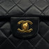 VINTAGE CHANEL CLASSIC FLAP MEDIUM CHAIN SHOULDER BAG BLACK LAMB SKIN GOLD HARDWARE 90325634