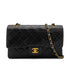 VINTAGE CHANEL CLASSIC FLAP MEDIUM CHAIN SHOULDER BAG BLACK LAMB SKIN GOLD HARDWARE 90326659
