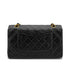 VINTAGE CHANEL CLASSIC FLAP MEDIUM CHAIN SHOULDER BAG BLACK LAMB SKIN GOLD HARDWARE 90326659