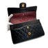 VINTAGE CHANEL CLASSIC FLAP MEDIUM CHAIN SHOULDER BAG BLACK LAMB SKIN GOLD HARDWARE 90326659