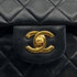 VINTAGE CHANEL CLASSIC FLAP MEDIUM CHAIN SHOULDER BAG BLACK LAMB SKIN GOLD HARDWARE 90326853