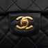 VINTAGE CHANEL CLASSIC FLAP MEDIUM CHAIN SHOULDER BAG BLACK LAMB SKIN GOLD HARDWARE 90326857