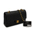 VINTAGE CHANEL CLASSIC FLAP MEDIUM CHAIN SHOULDER BAG BLACK LAMB SKIN GOLD HARDWARE 90326857