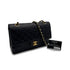 VINTAGE CHANEL CLASSIC FLAP MEDIUM CHAIN SHOULDER BAG BLACK LAMB SKIN GOLD HARDWARE 90329216