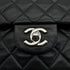 VINTAGE CHANEL CLASSIC FLAP MEDIUM CHAIN SHOULDER BAG BLACK LAMB SKIN SILVER HARDWARE 90322914