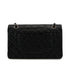 VINTAGE CHANEL CLASSIC FLAP MEDIUM CHAIN SHOULDER BAG BLACK LAMB SKIN SILVER HARDWARE 90322914
