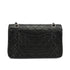 VINTAGE CHANEL CLASSIC FLAP MEDIUM CHAIN SHOULDER BAG BLACK LAMB SKIN SILVER HARDWARE 90334867