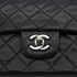 VINTAGE CHANEL CLASSIC FLAP MEDIUM CHAIN SHOULDER BAG BLACK LAMB SKIN SILVER HARDWARE 90334867