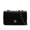 VINTAGE CHANEL CLASSIC FLAP MEDIUM CHAIN SHOULDER BAG BLACK LAMB SKIN SILVER HARDWARE 90342426