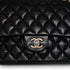 VINTAGE CHANEL CLASSIC FLAP MEDIUM CHAIN SHOULDER BAG BLACK LAMB SKIN SILVER HARDWARE 90342426