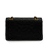 VINTAGE CHANEL CLASSIC FLAP MEDIUM CHAIN SHOULDER BAG BLACK LAMB SKIN GOLD HARDWARE 90343908