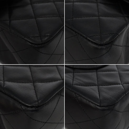 VINTAGE CHANEL CLASSIC FLAP MEDIUM CHAIN SHOULDER BAG BLACK LAMB SKIN GOLD HARDWARE 90343908