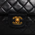 VINTAGE CHANEL CLASSIC FLAP MEDIUM CHAIN SHOULDER BAG BLACK LAMB SKIN GOLD HARDWARE 90343908