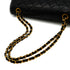 VINTAGE CHANEL CLASSIC FLAP MEDIUM CHAIN SHOULDER BAG BLACK LAMB SKIN GOLD HARDWARE 90343908