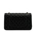 VINTAGE CHANEL CLASSIC FLAP MEDIUM CHAIN SHOULDER BAG BLACK LAMB SKIN SILVER HARDWARE 90344389